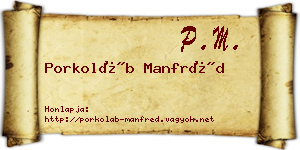 Porkoláb Manfréd névjegykártya